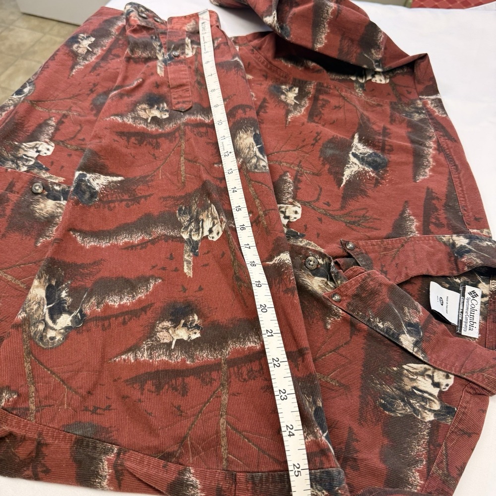 Columbia River Lodge Dog Hunting Shirt Men's Sz XXL Red Corduroy Button Front - Picture 14 of 14